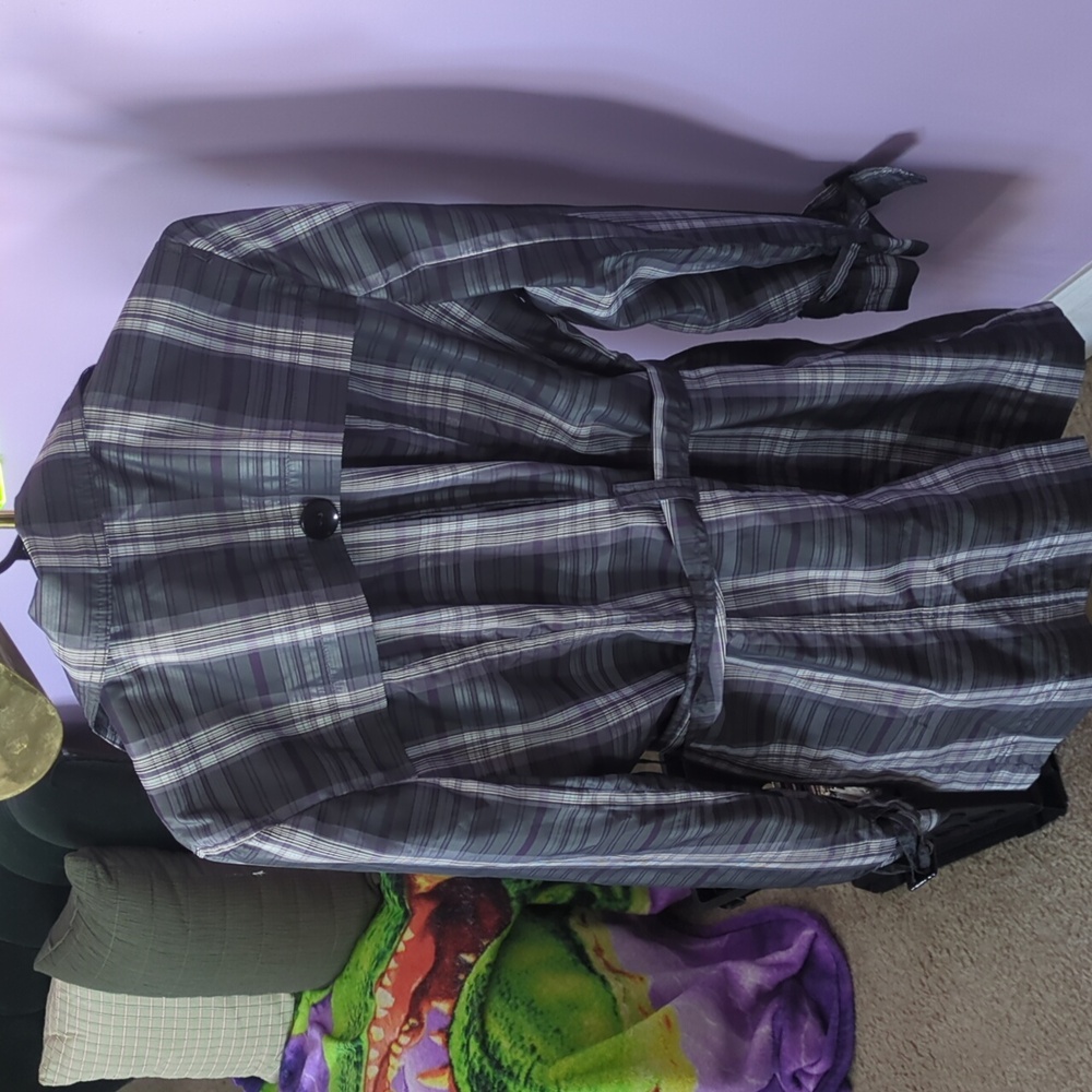 Plaid trench coat - Picture 3 of 3